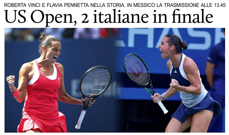 Tennis, Pennetta e Vinci nella storia: all'Us Open finale tutta italiana