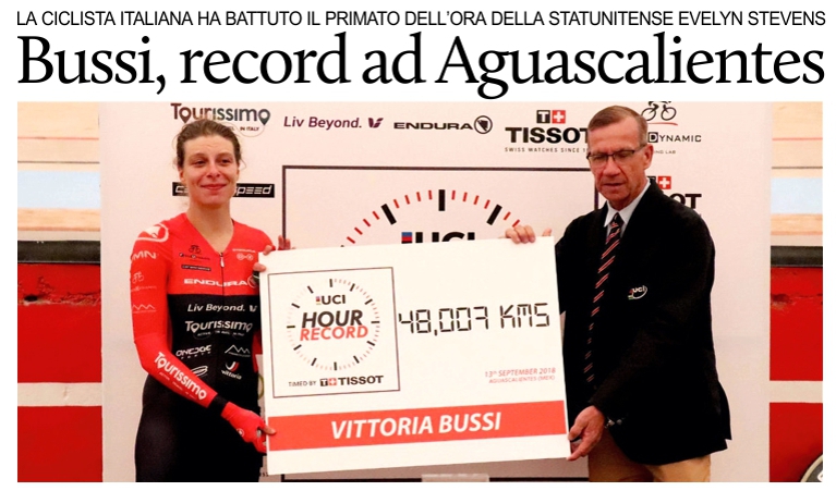 Messico, all'italiana Bussi il record dell'ora di ciclismo.