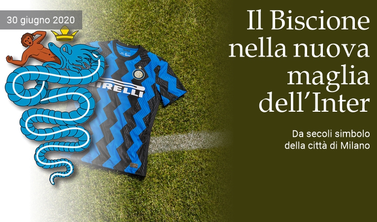 Il Biscione nella nuova maglia dell'Inter