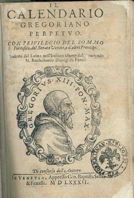 Calendario Gregoriano.