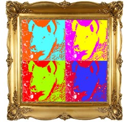 Isabella Spagnuolo. Maialini stile  Warhol.