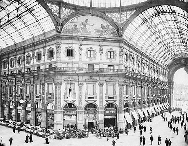 Giacomo Brogi. Ottagono della galleria Vittorio Emanuele a Milano.