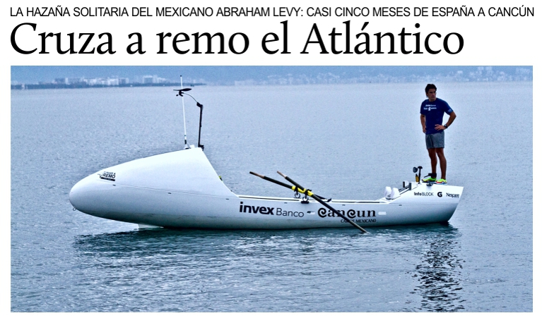 Del puerto de Palos a Cancn en un bote de remos.