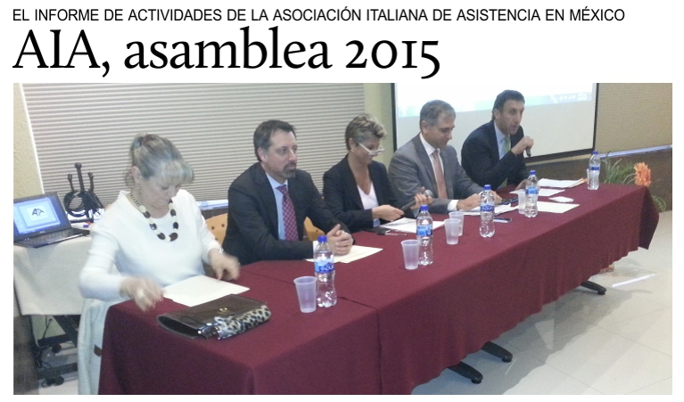 Se llev� a cabo el 18 de marzo la Asamblea 2015 de la Asociaci�n Italiana de Asistencia.