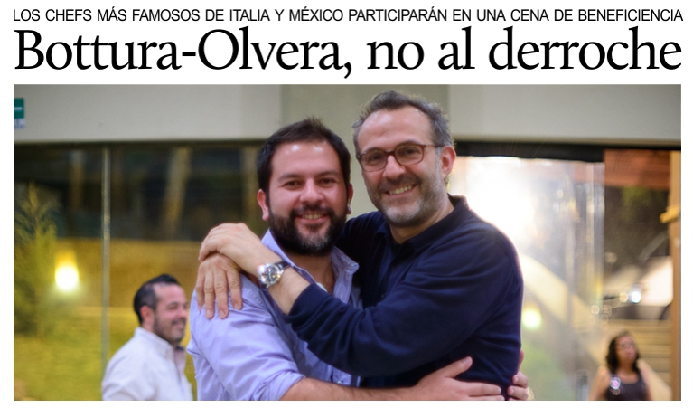Los chefs Bottura (Italia) y Olvera (M�xico) juntos en Mil�n contra el derroche.