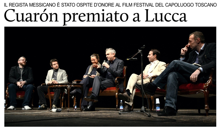 Il regista messicano Alfonso Cuar�n premiato al Festival del cinema di Lucca.