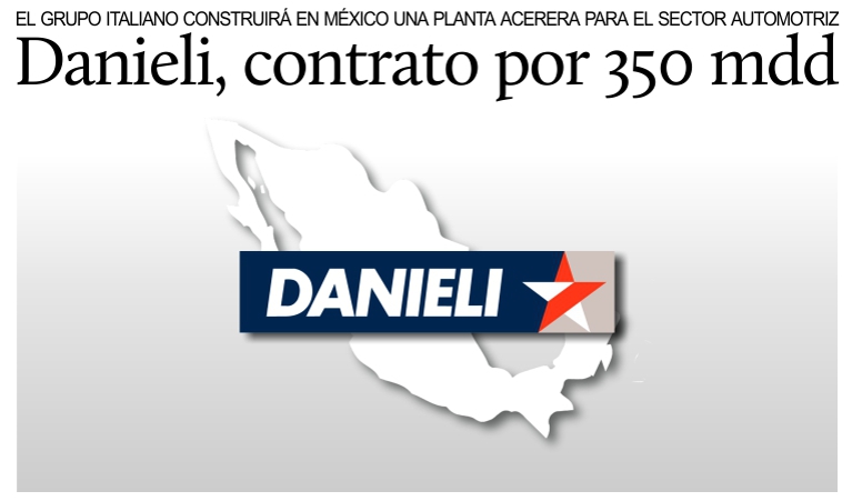 El grupo italiano Danieli construir� planta para fabricar acero en M�xico.