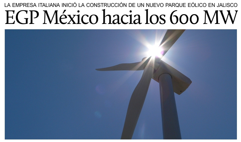 Enel Green Power, nueva central e�lica en M�xico.