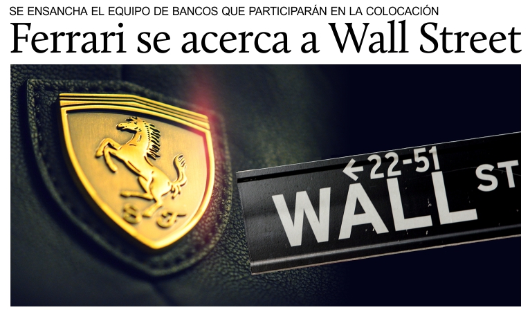 Ferrari se acerca a Wall Street: nuevos bancos para la colocaci�n.