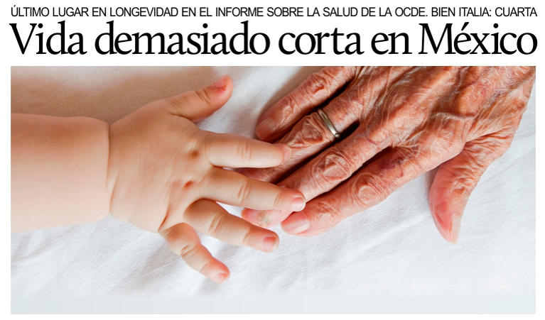 Longevidad: Italia 4� y M�xico �ltimo en la tabla de la OCDE.