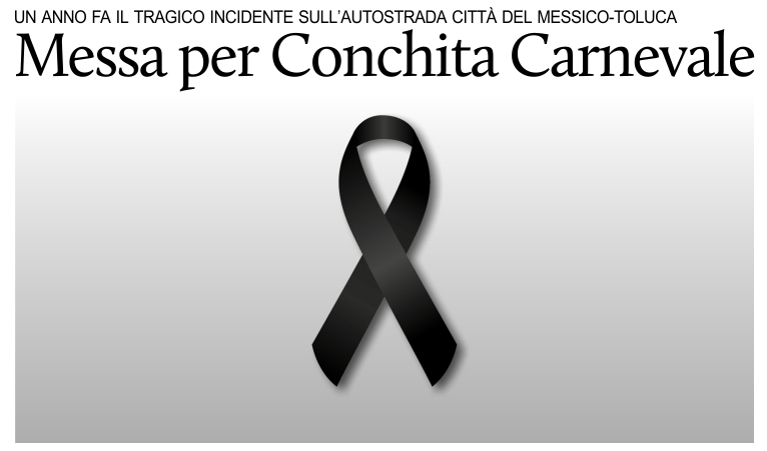 Messa di suffragio per Conchita Carnevale il prossimo 28 luglio.