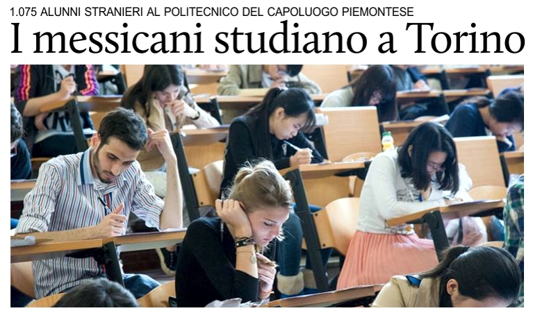 Anche messicani fra gli alunni stranieri del Politecnico di Torino.