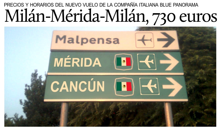 Precios y horarios del vuelo de Blue Panorama que conectar Mxico e Italia.