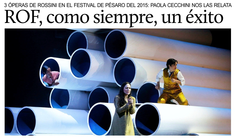 Rossini Opera Festival 2015: como siempre, un �xito.