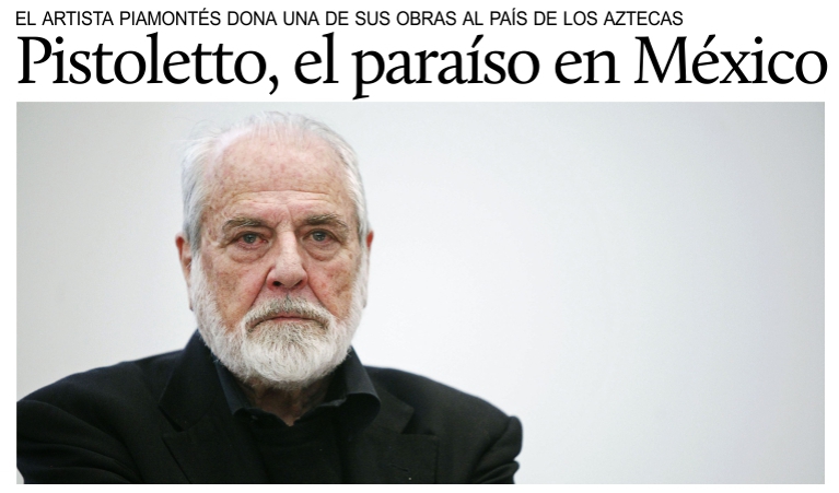 Michelangelo Pistoletto dona una de sus creaciones a M�xico.
