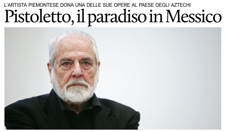 Michelangelo Pistoletto dona una delle sue creazioni al Messico.