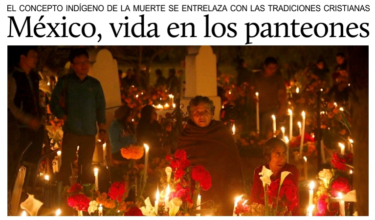 Los mexicanos llevan vida a los cementerios.