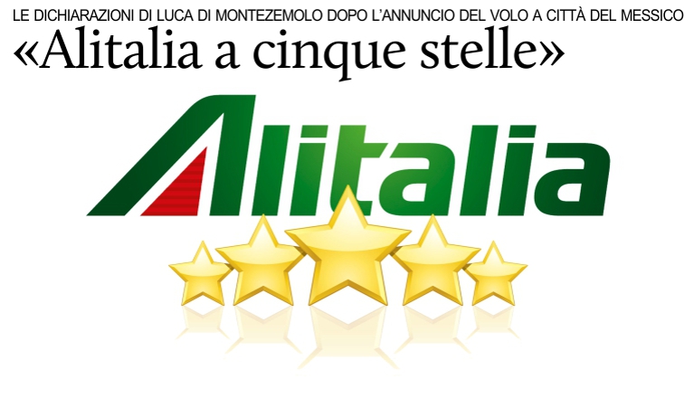 Montezemolo: �L'obiettivo dell'Alitalia � diventare una linea aerea a 5 stelle�.