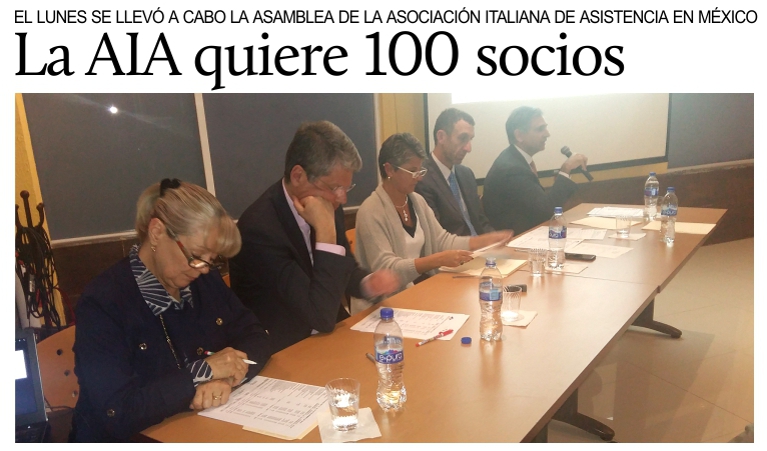Se llev a cabo la asamblea de la Asociacin Italiana de Asistencia en Mxico.
