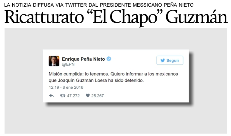 Messico, ricatturato Joaqu�n �El Chapo� Guzm�n.