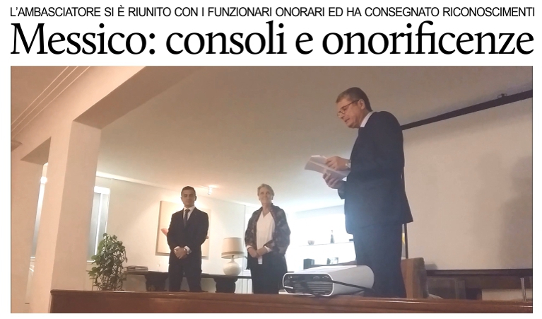 Busacca incontra i consoli onorari e consegna onorificenze.