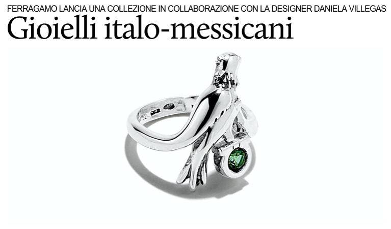 Ferragamo, collezione di gioielli in collaborazione con la messicana Daniela Villegas.
