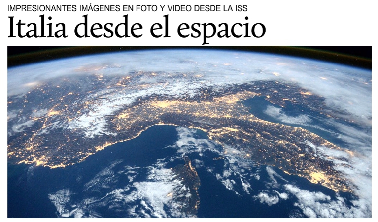 Vuelo sobre Italia desde la Estaci�n Espacial Internacional.