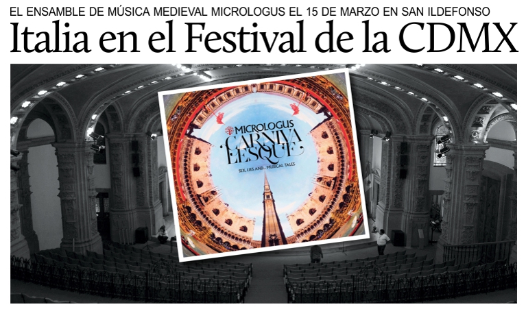 El ensamble italiano Micrologus en el Festival del centro histrico de la Ciudad de Mxico.