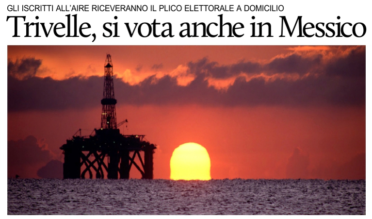 Trivelle, voteranno anche gli italiani in Messico.