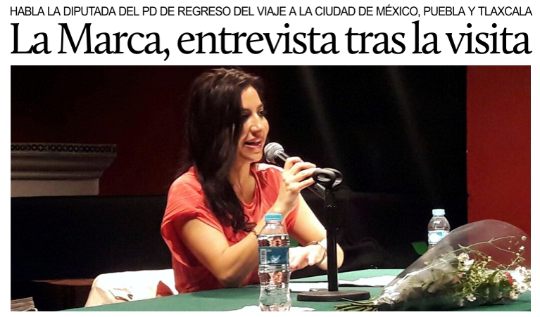 Entrevista a la diputada del PD Francesca La Marca tras su visita a México.