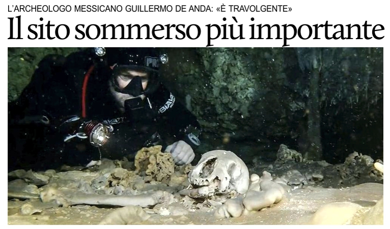 Scoperto in Messico il sito archeologico sommerso pi� importante del mondo.
