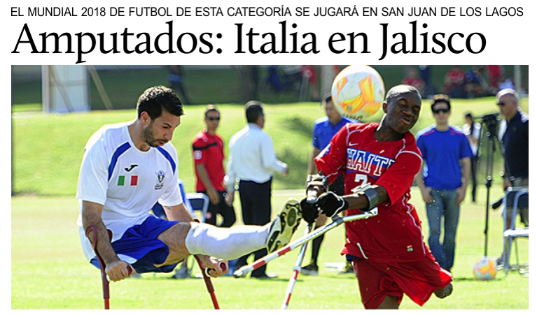 Mundial de amputados, la selecci�n italiana en M�xico.