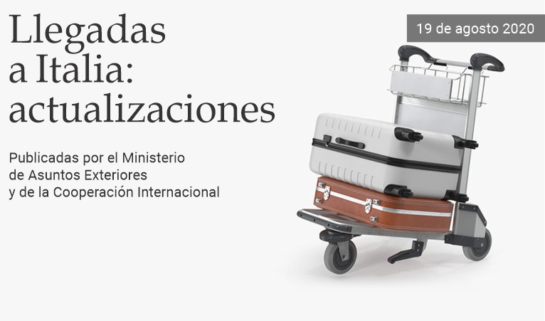Llegadas a Italia: actualizaciones