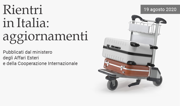 Rientri in Italia: aggiornamenti