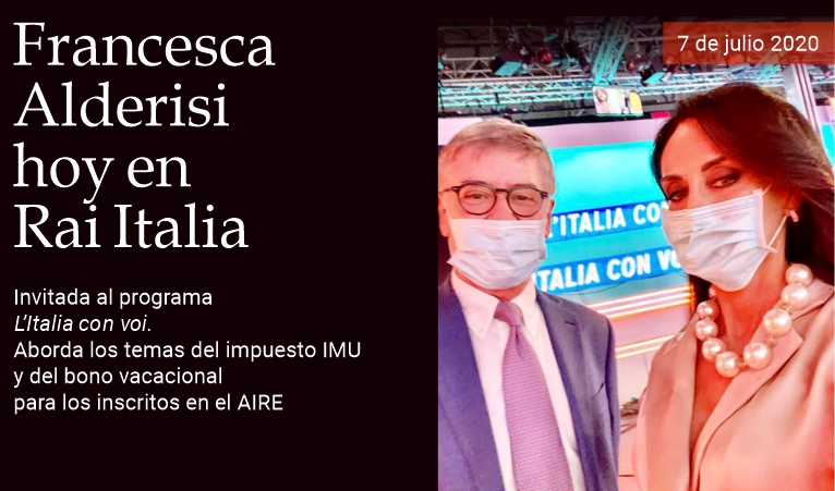 Francesca Alderisi hoy en Rai Italia
