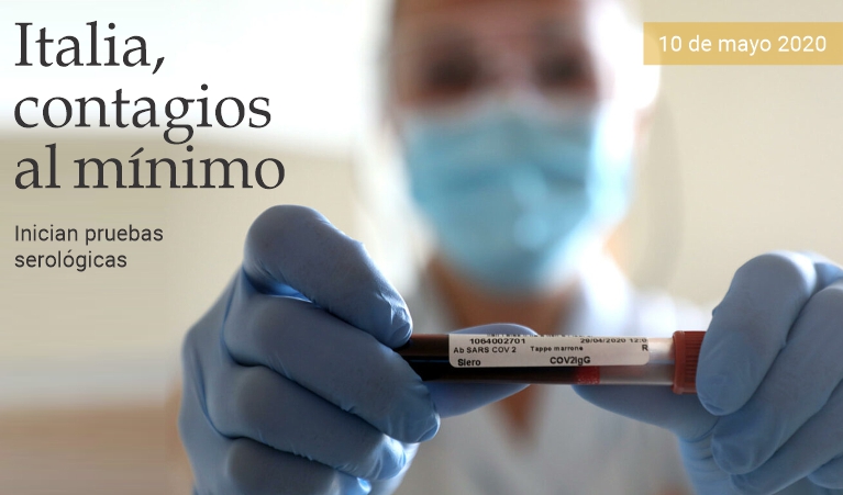 Italia, contagios al mnimo. Inician pruebas serolgicas.