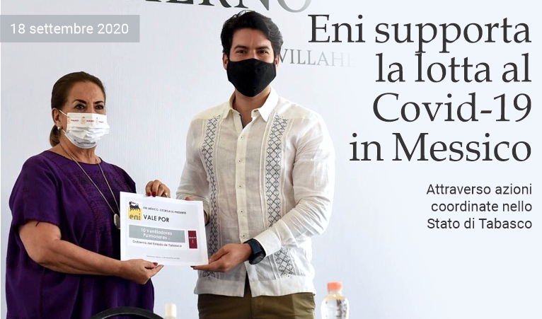 Eni supporta la lotta al Covid-19 in Messico