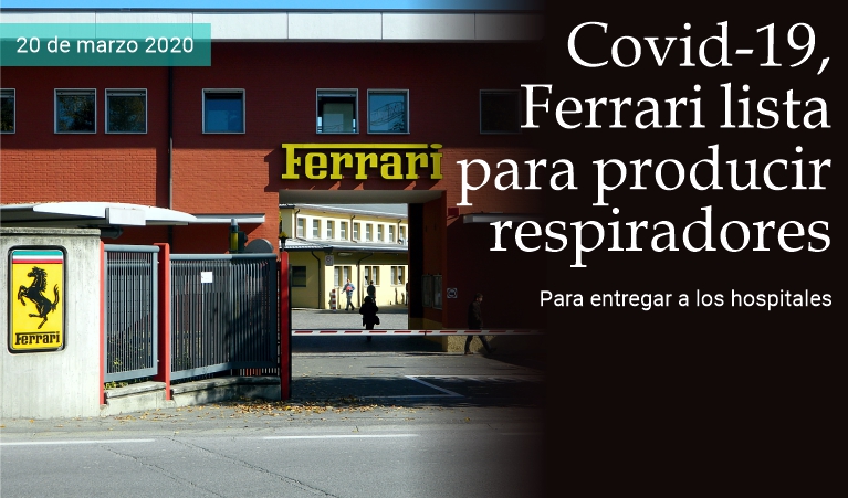Covid-19, Ferrari lista para producir respiradores