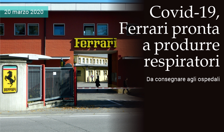 Covid-19, la Ferrari pronta a produrre respiratori