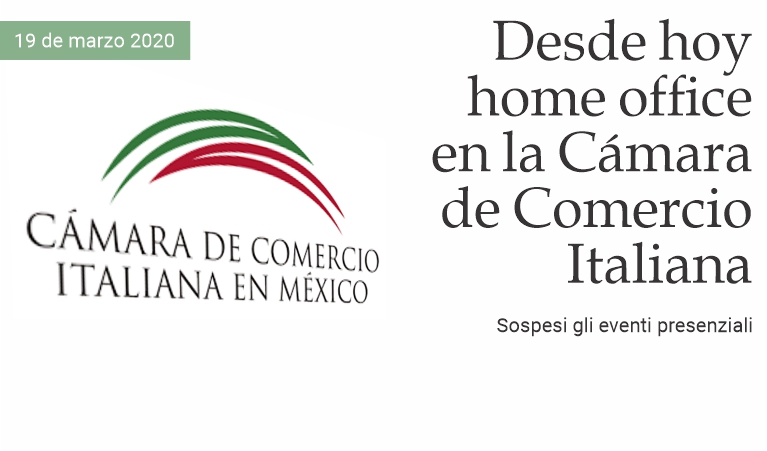 Desde hoy home office en la Cmara de Comercio Italiana