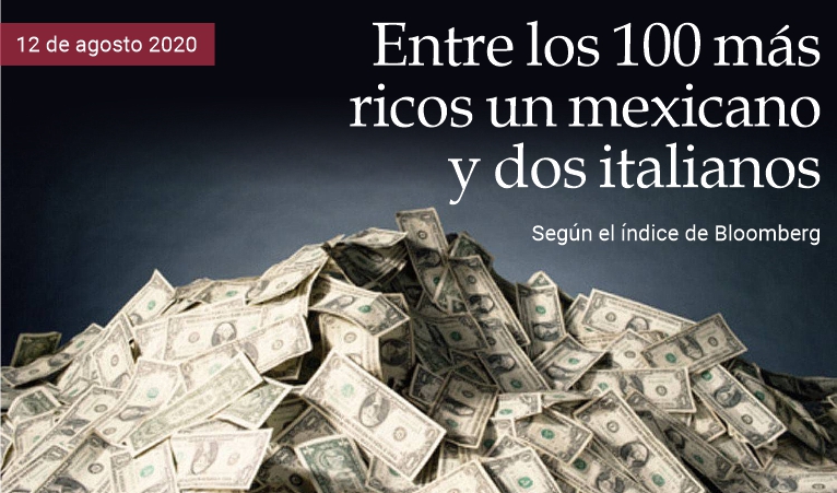 Entre los 100 m�s ricos, un mexicano y dos italianos