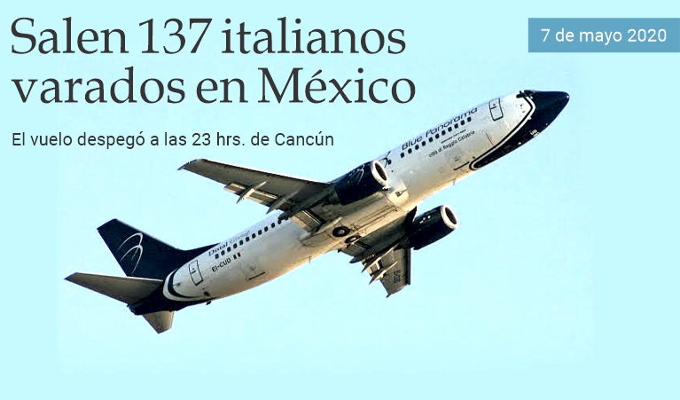 Salen 137 italianos varados en Mxico