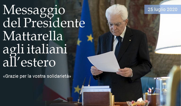 Messaggio del Presidente Mattarella agli italiani all'estero