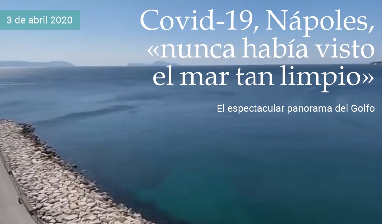 Covid-19 Npoles, nunca haba visto el mar tan limpio