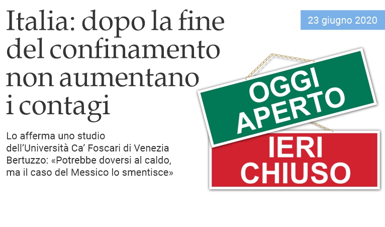 Italia, dopo la fine del confinamento non aumentano i contagi