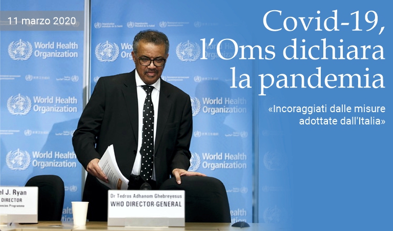 Covid-19, l'Oms dichiara la pandemia