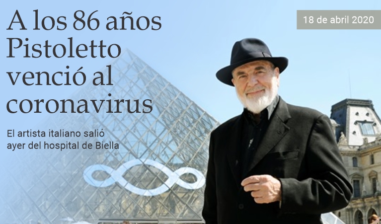 A los 86 a�os, Pistoletto venci� al Coronavirus