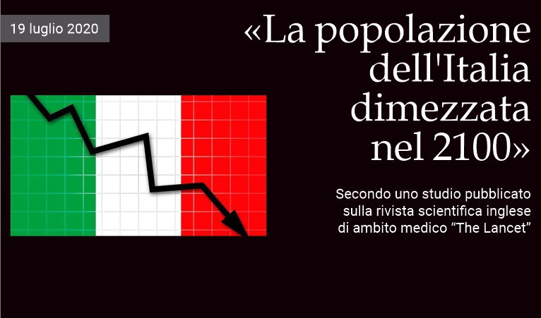 La popolazione dell'Italia dimezzata nel 2100