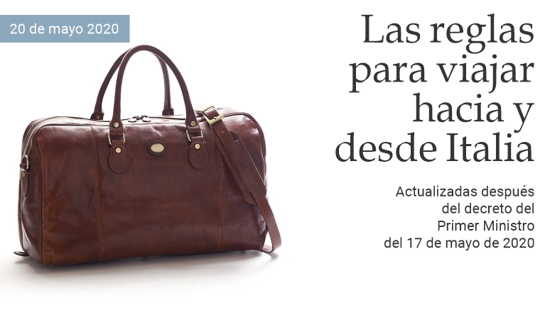 Reglas para viajar hacia y desde Italia