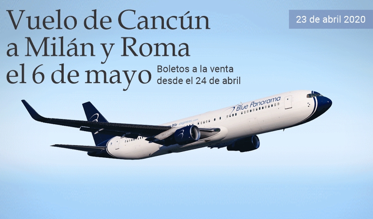 Vuelo de Cancn a Miln y Roma el 6 de mayo